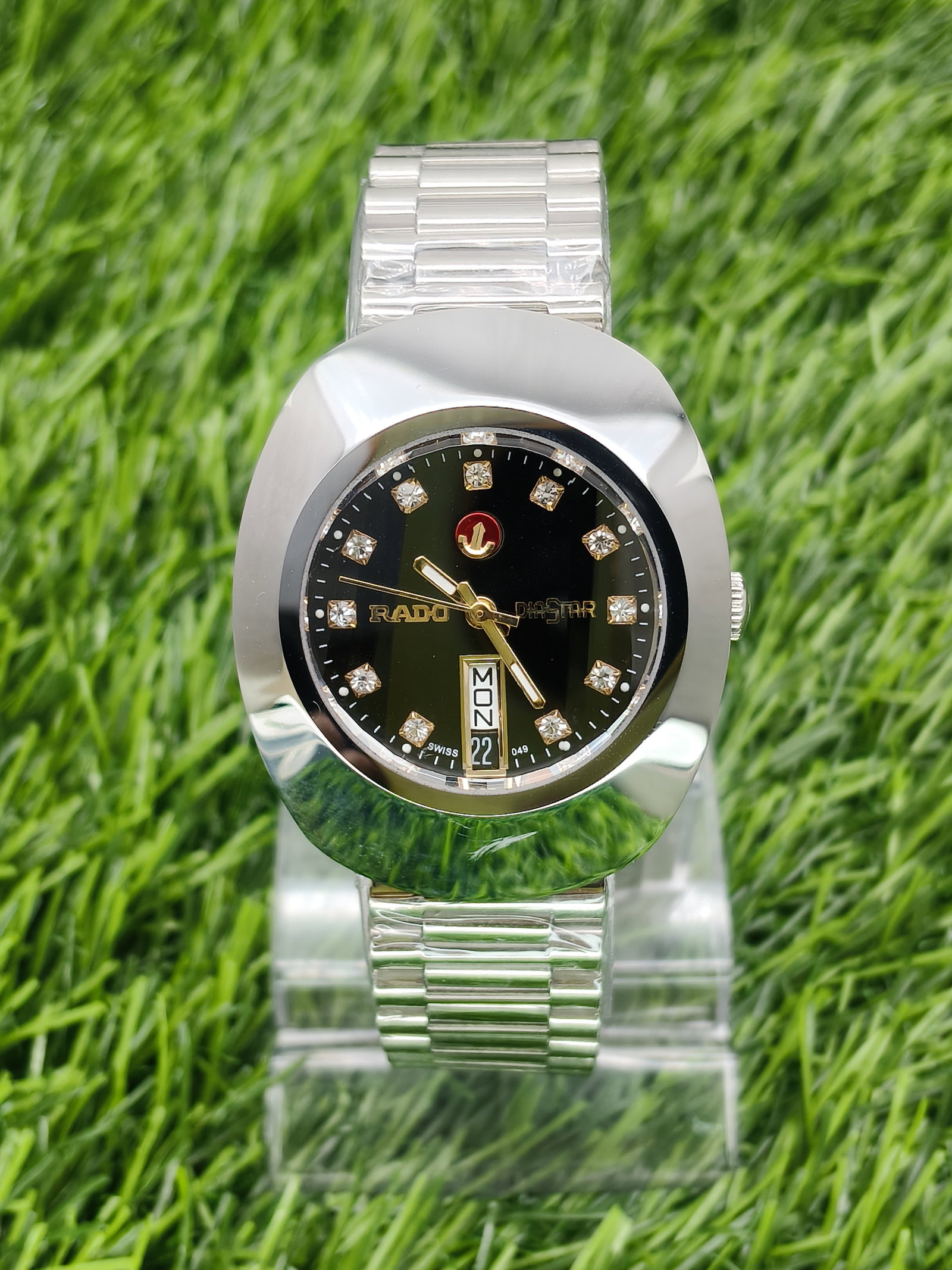 Rado-Style Diastar Gun Metal Automatic Wristwatch for Men | 38mm